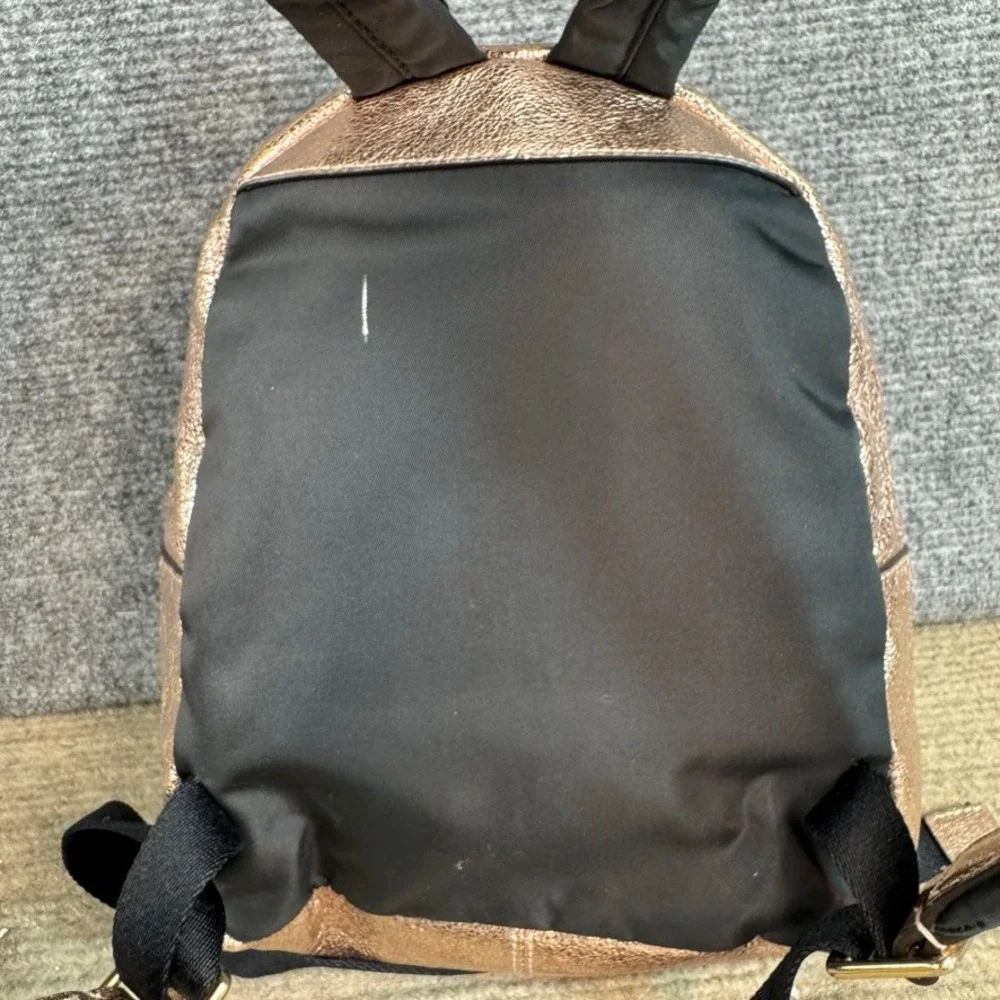 Coach Mini Backpack Metallic Rose Gold Pebbled Leather F38263 Womens Bag